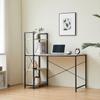 Integrated Office and Study Desk with Bookshelf and Storage Rack