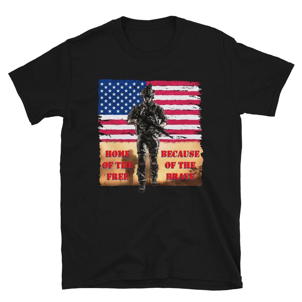 Home of the Free Because of the Brave Short-Sleeve Unisex Children s Children s T  Children s T-shirt 140