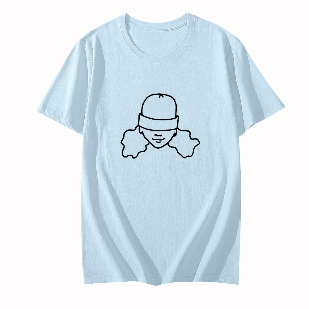 

Alessia Cara T-Shirt Short Sleeve Round Neck Clothing Summer Soft Comfortable Cotton Tee Unisex Tops XXL світло-синій колір