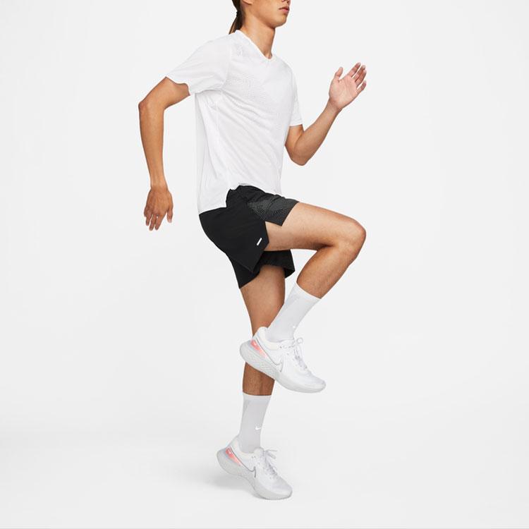 Nike Dri-Fit Run Division Rise 365 Reflective Short Sleeve T-Shirt Men Tops White DD6046-100