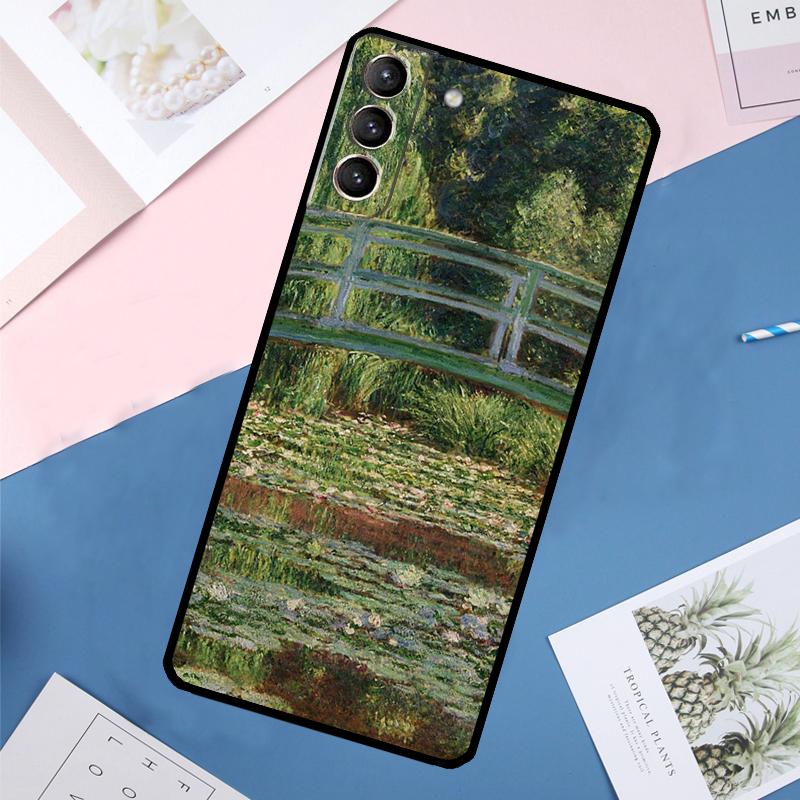 Claude Monet Case For Samsung Galaxy S24 Ultra S20 S21 S22 S23 S25 Ultra S9 S10 Plus S25 FE Back Cover