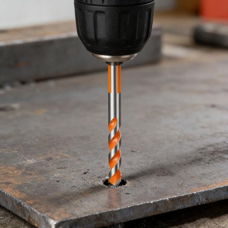 Concrete Drill Bit Four-Edge Serrated Drill Bits 1/4 Shank High Hardness Steel Metal Drill For Brick