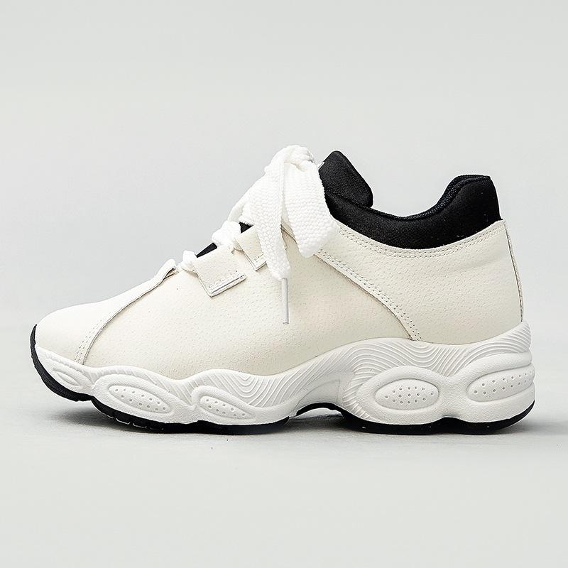 

[Индивидуальные] Кроссовки женские туфли новые осенние туфли для папы повседневная обувь на платформе весенние корейские туфли на платформе белые туфли 35 белый