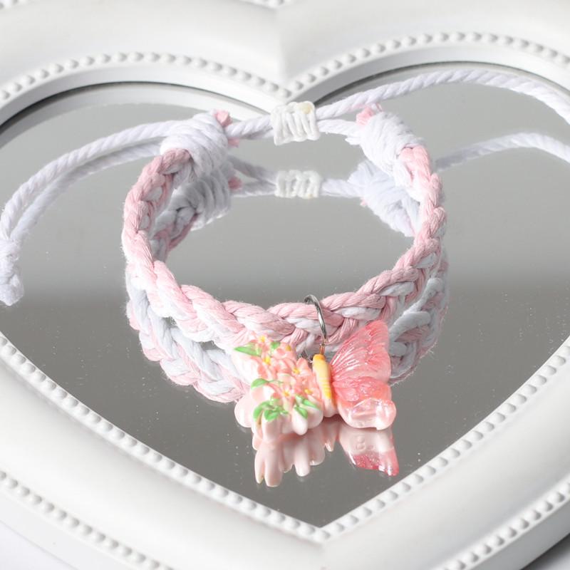 

Colorful Butterfly Bestie Trio Magnetic Bracelet - Adjustable Attraction Rope