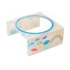 Baizihuahu Pet Ceramic Bowl with Flower Lace, Stable Base Acrylic Stand, Anti-Tip Design Dish for Cats And Dogs Food Water