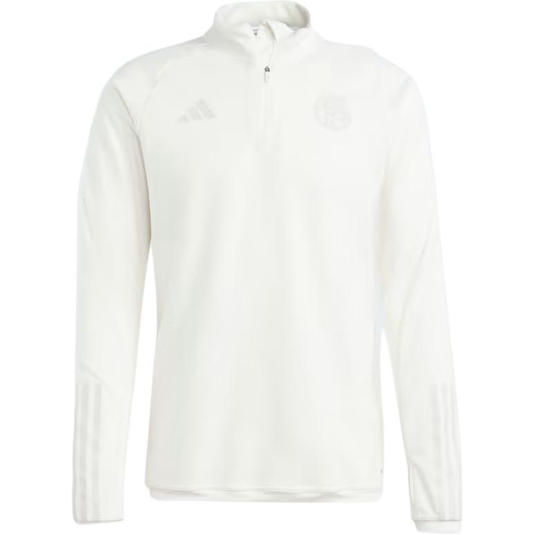 Adidas FC Bayern München Tiro 23 Slim Fit Pullover Raglan Long Sleeve Football Shirt Men Tops Off-White HY3251