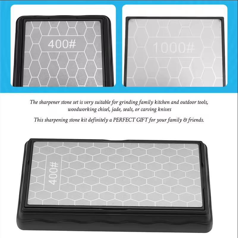 Double-Side Base Diamond Sharpening Stone Whetstone Knife Kitchen Grit Chef Knife Grinding 400/600/1000/1200 Grit Sharpener