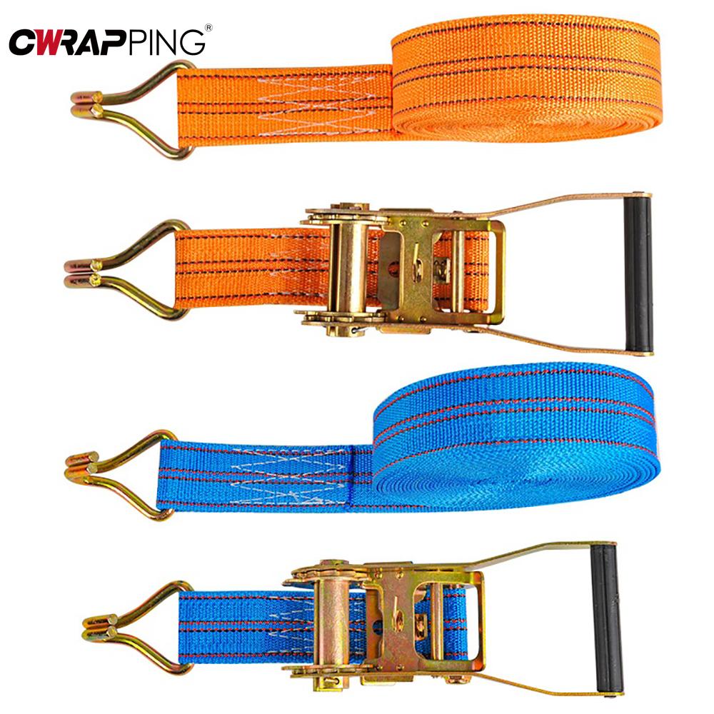 Car Tie Down Straps Truck Straps Wear-Resistant Thickened Self-Locking Rope Tightener Heavy Duty Cargo Straps Car Accessories