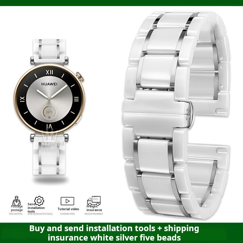 Bracelet Rapide Céramique Métal pour Huawei Watch GT5 Pro 46mm GT 5 4 3 2 Samsung Galaxy 6 5 Pro 3 20mm 22mm Bracelet de Montre en Acier Inoxydable
