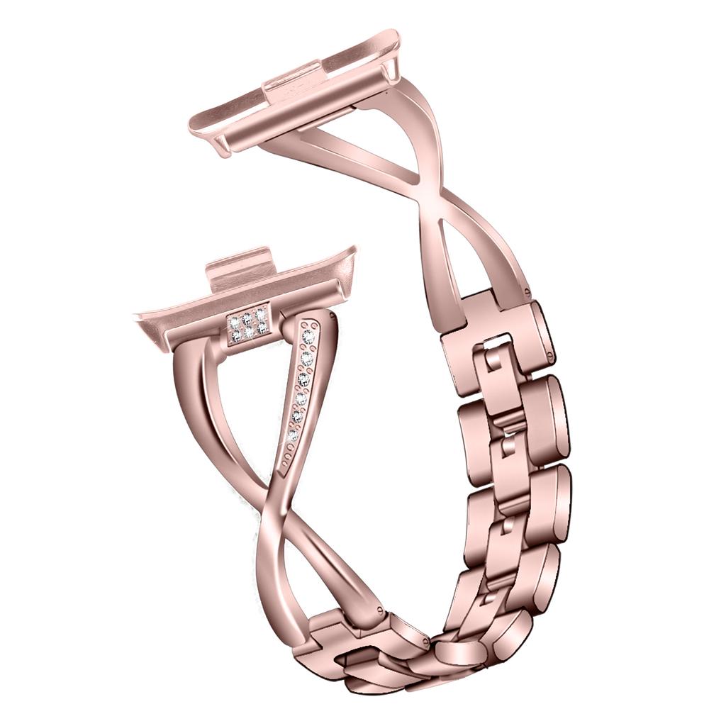 For Xiaomi Smart Band 8 Pro Zinc Alloy Rhinestone Decor Watch Strap