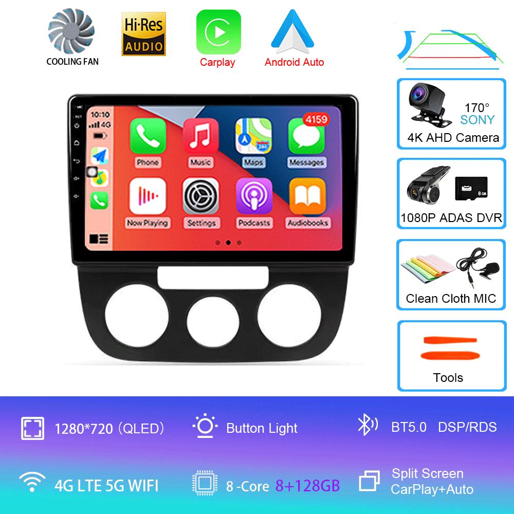 Radio auto Android 14 Carplay Auto pentru Volkswagen Jetta 5 2005 2006 2007 2008 2009 2010 GPS Multimedia Player 4G Unitate principală stereo