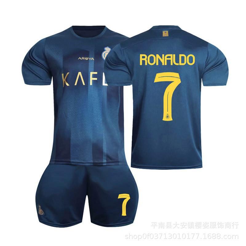 Factory 2324 Riyadh Victory Jersey Home Football Ronaldo No. 7 Children's Sports Set