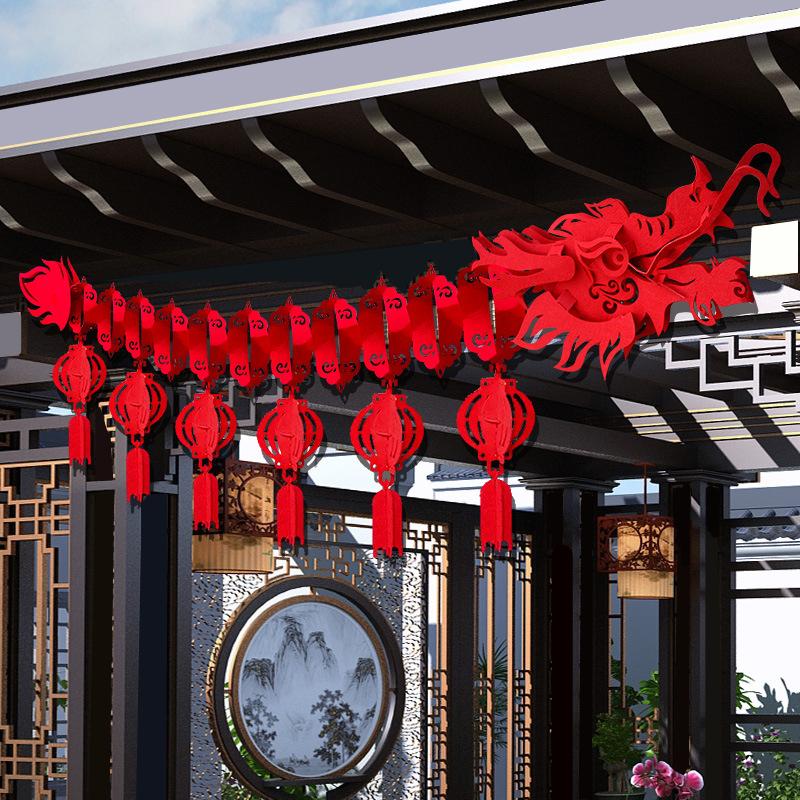 Chinese New Year Dragon Ceiling Decor New Year Party Lunar Year Ornament For Shops Restaurant Party Decor Hanging Ornaments