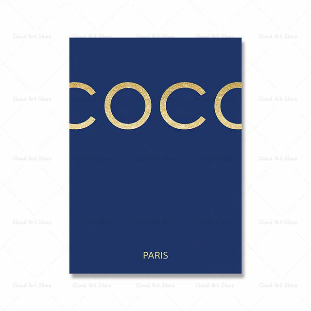 Modeblomma Blå parfymaffisch och tryck Eiffeltornet Väggkonst Dukmålning Sovrum Vardagsrumsdekoration Heminredning