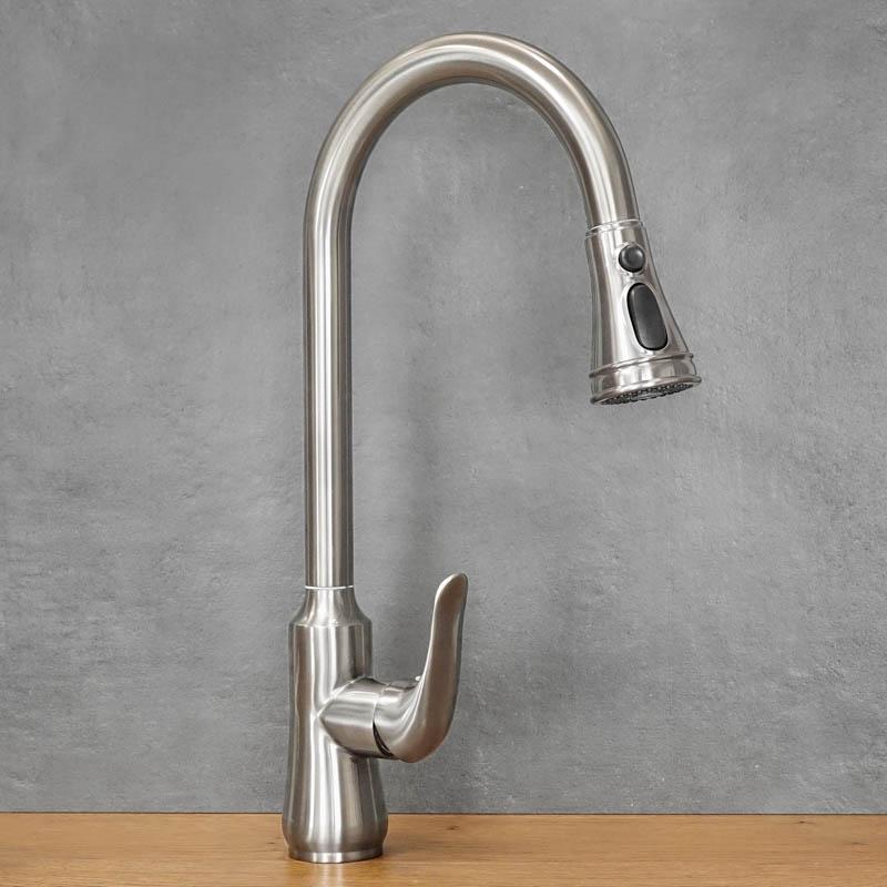 SLENDER steel standing kitchen tap