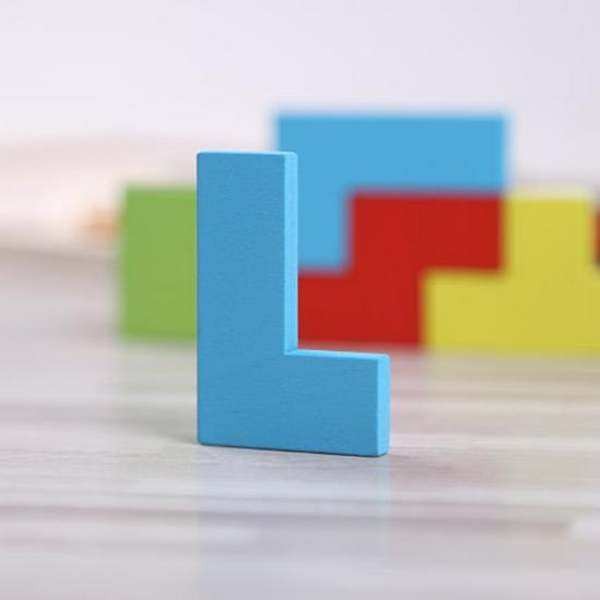 Tetris Wooden Jigsaw & Building Blocks Game - Educational Toys for Kids