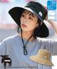 [Nissen] Women's moz Washable UV Long Wide Brim Hat (2 sizes to choose from) Black LL