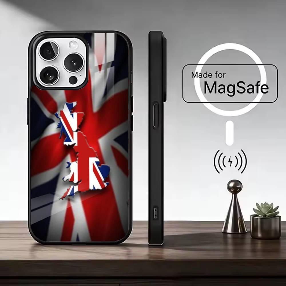 England F-Flag Fan Support For Football Phone Case For iPhone17,16,15,14,13,12,11 Plus,Pro Max, New Magnetic Wireless Charging
