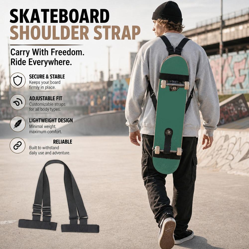 Outdoor Snowboard Shoulder Strap Hand-Held Double Board Fixed Strap Sled Skiing Shoulder Strap Strap Adjustable And Portable