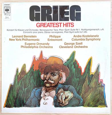 LP Record EDVARD GRIEG  Greatest Hits S30004 CBS Harmony 1971 Europe Classical Used