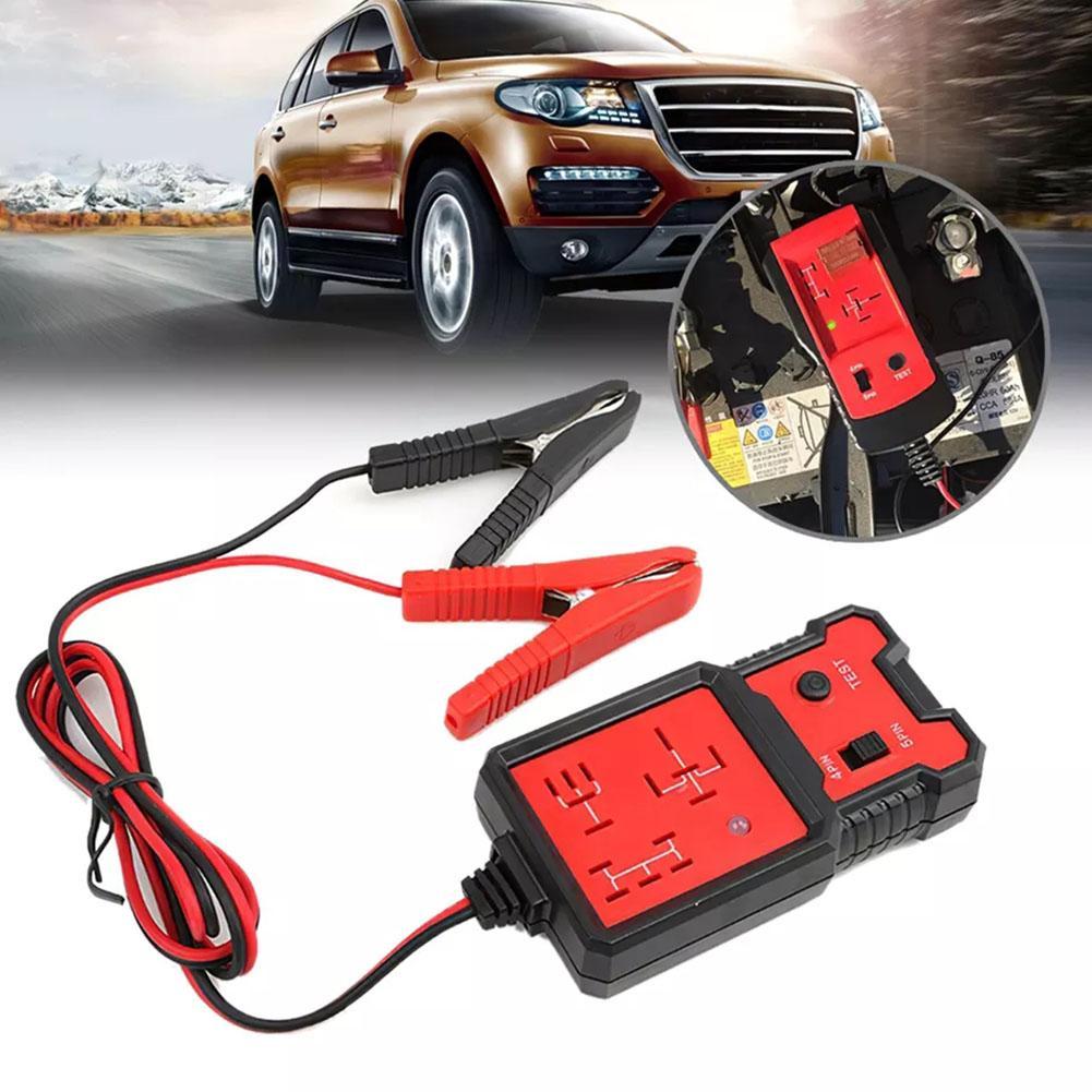 Auto-Relais-Tester Universell 12V Auto-Batterie-Prüfer Spannung LED-Anzeige Relais Elektronischer Tester Tester Automobil Leuchte M9u5