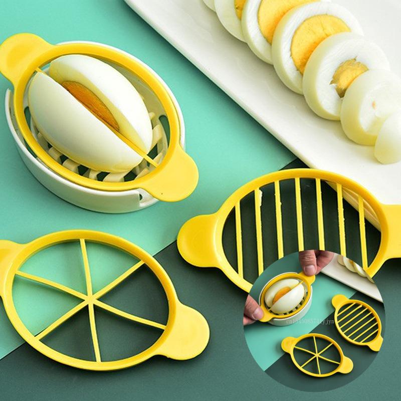 3 In 1 Egg Slicer Multi-functional Egg Split Device Handheld Mushroom Tomato Cutter Kitchen Creative Tool 1pc
