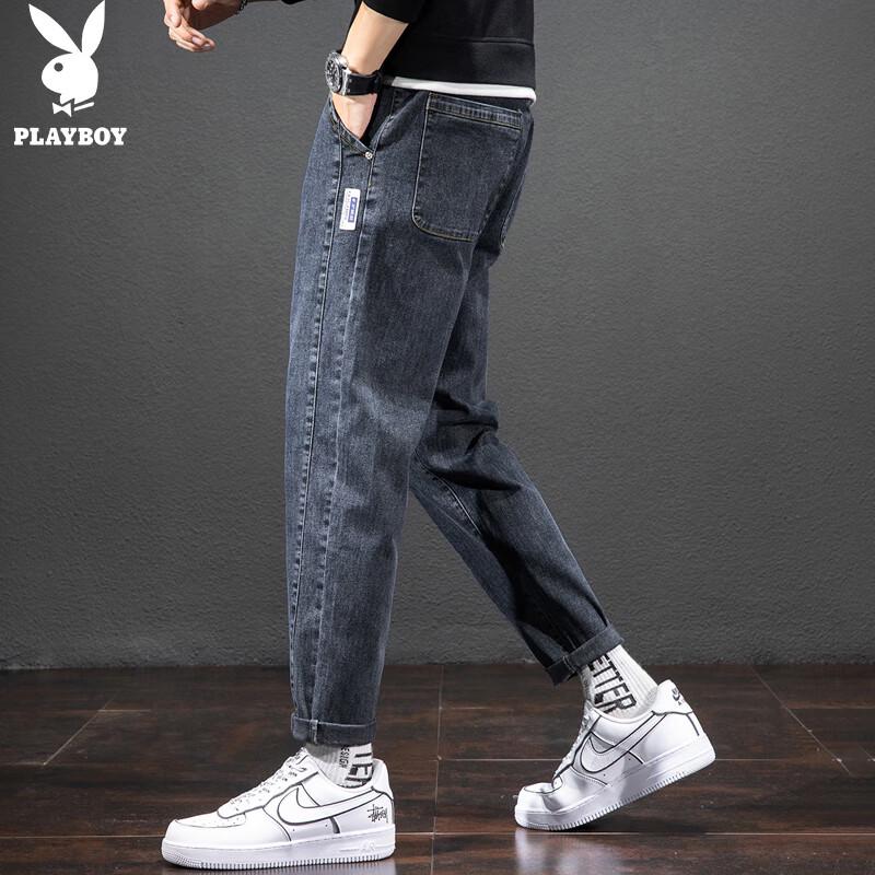 PLAYBOY Men's Straight Fit Stretch Casual Jeans
