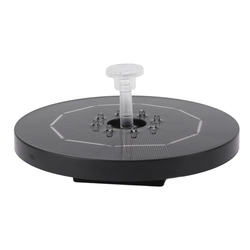 Round Solar Powered Fountain LED Light Solar Water Bird Bath Floating Fountain 120cm Head 3000mAh