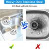 2Pcs Stainless Steel Kitchen Sink Strainer Plug Drain Hair Catcher Sink Stopper Drain Filter Standard Strainer Drain Protector