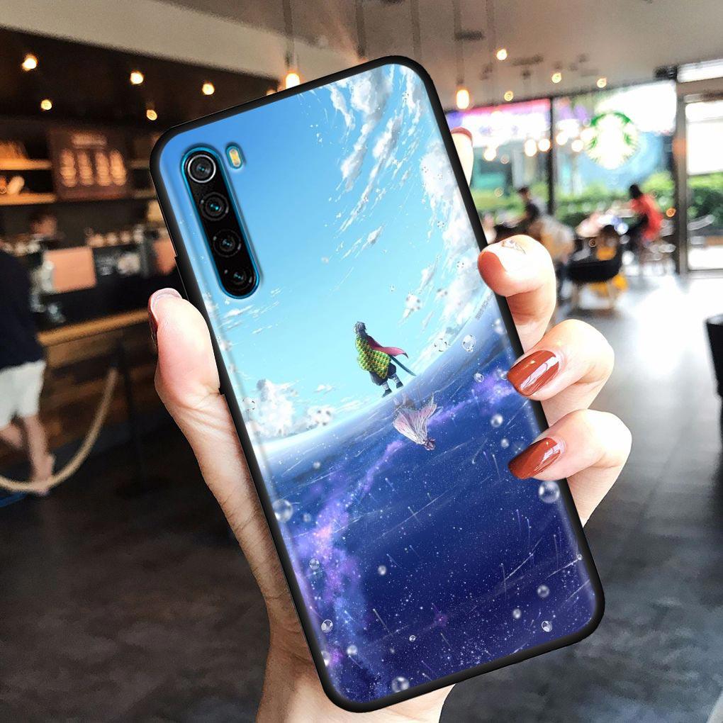 Mädchen Anime Dämon killer Animation Telefon Shell für Redmi Hinweis 10 11 11S 11E 7 8 8T 9 9S 9T Pro Plus 4G 5G Schwarz Soft Case Abdeckung