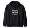 Logos, Pathos, Ethos - Greek Rhetorical Triangle Zip-Up Hoodie