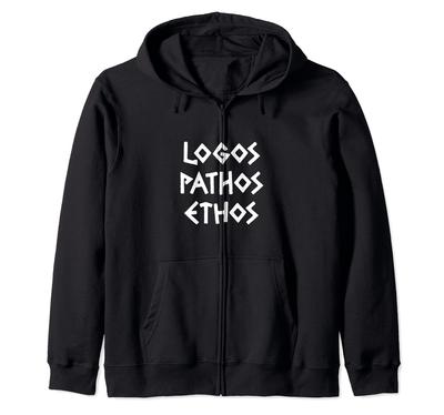 Logos, Pathos, Ethos - Griechisches Rhetorisches Dreieck Zip-Up Hoodie