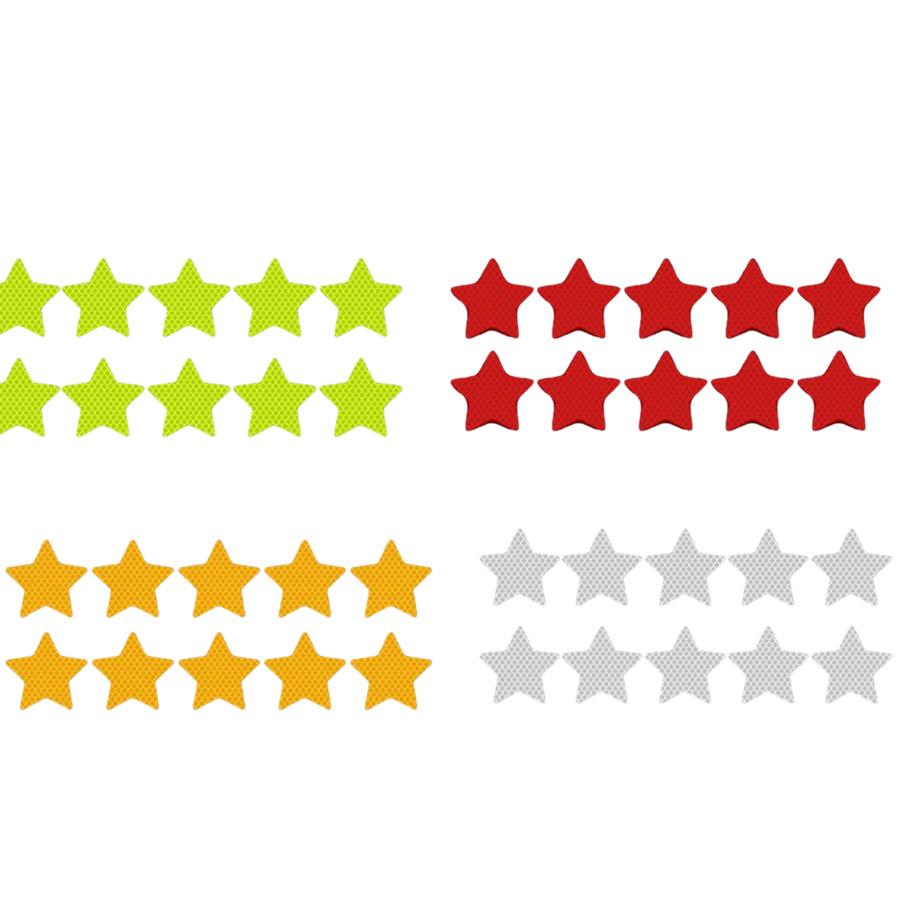 

Star Shape Reflective Tape Reflectors For Car Warning Safety Sticker Pentagram Tape For Car Truck Motorcycle Trailer