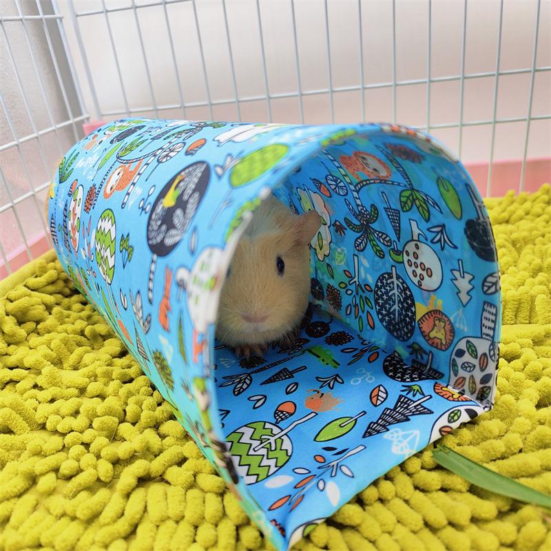 Hamster Hugger Dutch Rabbit Guinea Pig Tunnel Hiding Tent Nest All-Season Small Pet Concealed Passage Nest