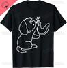 Dog and People Punch Hand Dog Man Friendship Bump Dog's Paw T-Shirt  Men Women Clothing Pet Streetwear