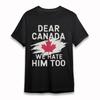Women's Plus Size T-Shirt Red Maple Leaf Graphic With White Brush Effect Tee USA