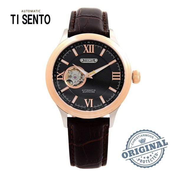 [Ticento]Automatic Men’s Leather Watch TS50801 RGBCH, Korean Luxury Watches