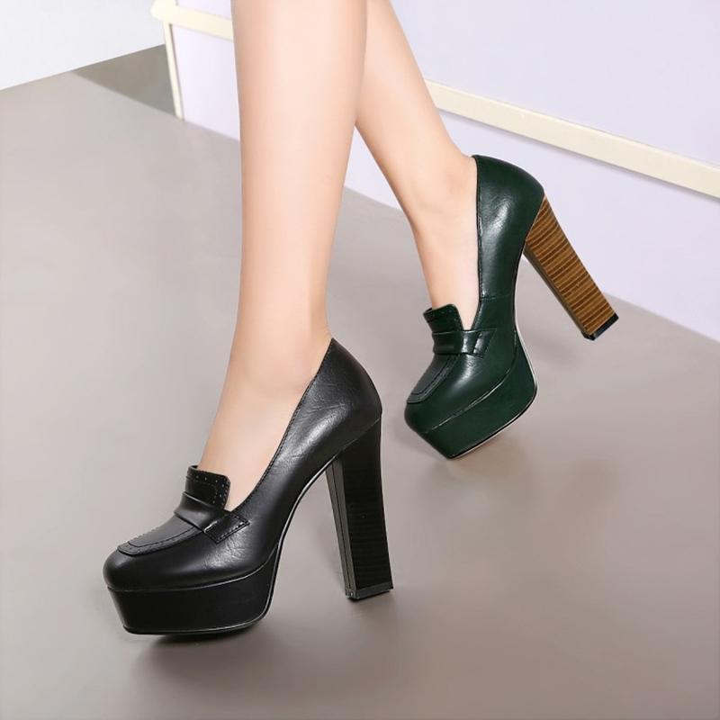 Elegantní boty na vysokém podpatku Dámské Sexy Platformové Šaty Lodičky Podzim Jaro Černé Zelené S podpatkem OL Párty Kancelář Svatební Boty Dámské