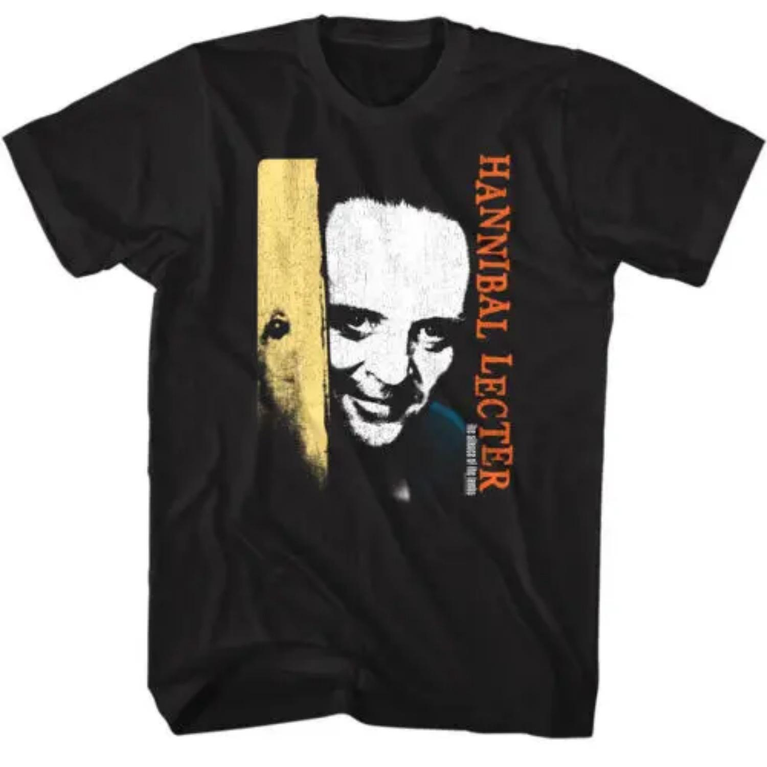 

Silence of the Lambs Men s T-Shirt Hannibal Lecter Peakaboo Horror Movie S чёрный