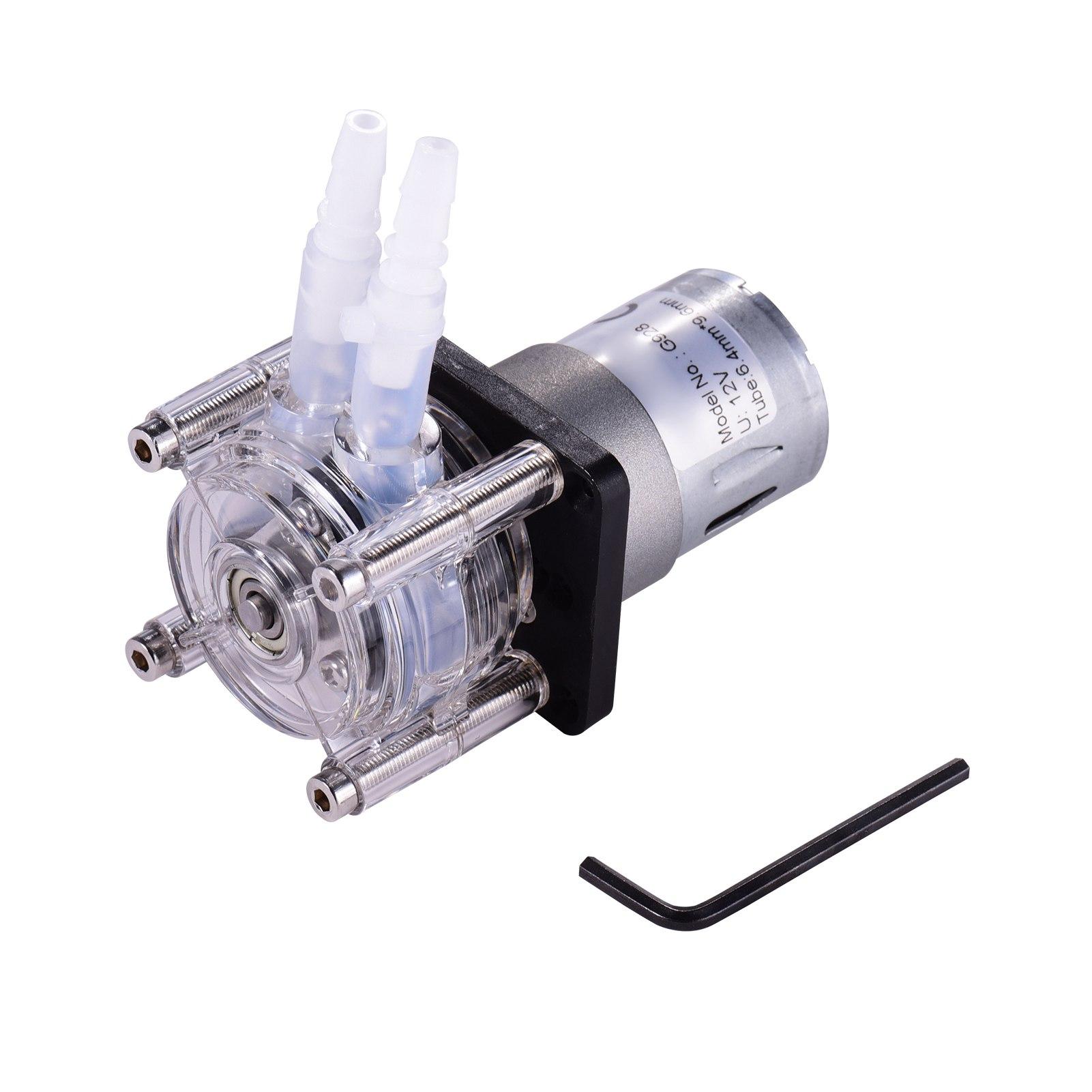 GROTHEN DC 12V Peristaltic Pump with Silicone Tubing High  Water Liquid Pump Dosing Vacuum Pump Self Priming Anti nero