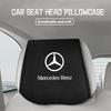 AATT1 For Benz Suede Car Logo Seat Headrest Cover Anti-dirty Neck Pillow Protector Accessories CITAN VITO SPRINTER CLS SLK Sport ML