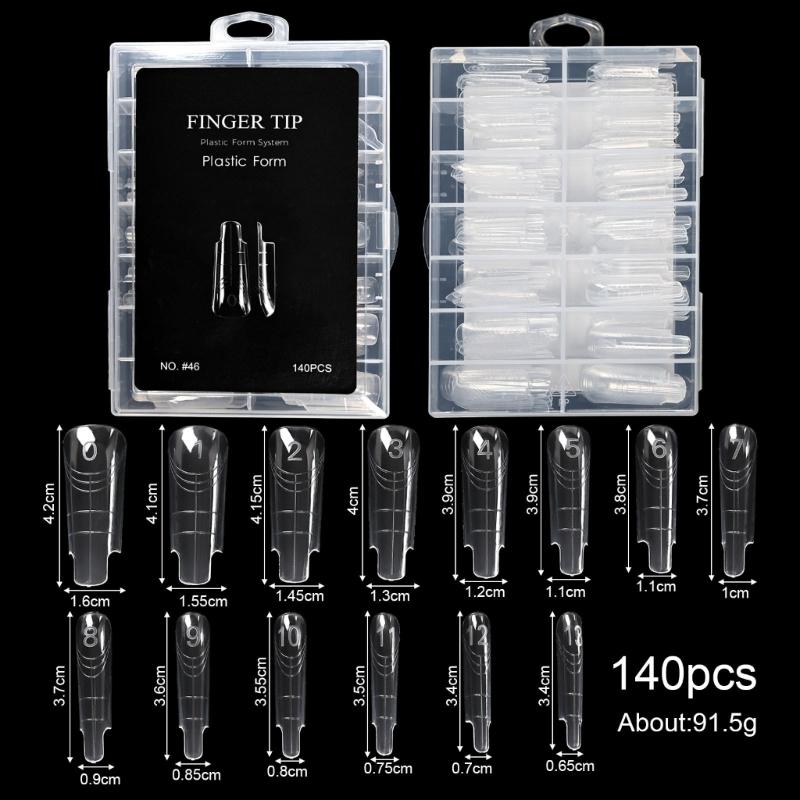 Professional Nail Double Forms ABS Crystal Tip For Quick Length Extension Durability At Home Salon Manicure Nail Mold