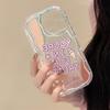 Zhitai Transparent Cream Pattern Case with Bracelet for Apple iPhone 12/14/15/16 Pro, Suitable for XS