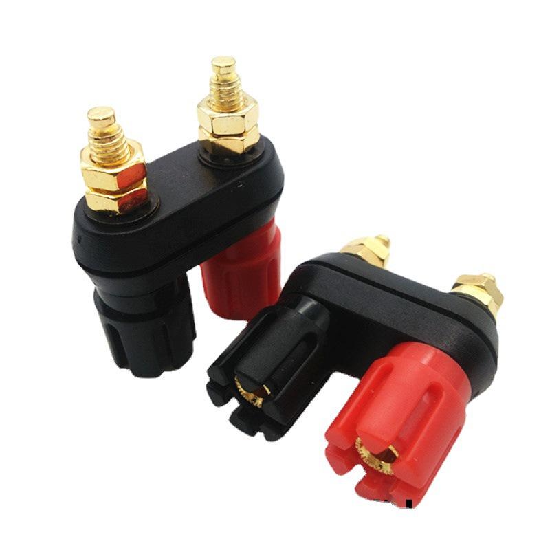 Vergoldete Doppelte Bananenstecker-Lautsprecherklemme - Rot & Schwarz