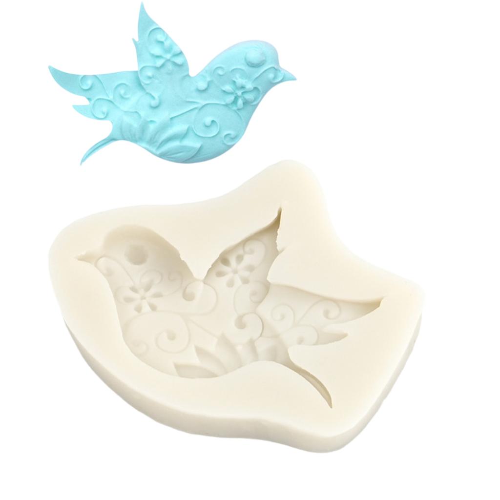 Bird Pattern Silicone Molds Making Fondant Cake Molds Decorating Baking Tool for Making Chocolate Fondant Dessert