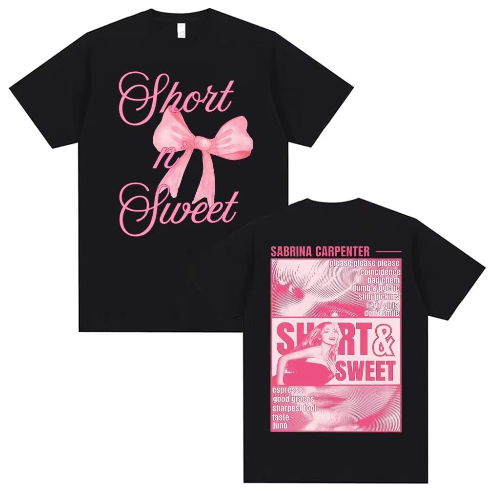 

2026 Singer Sabrina Carpenter Short N Sweets Album Cover Cotton Mens Beautiful Shortsleeved Shirt XL