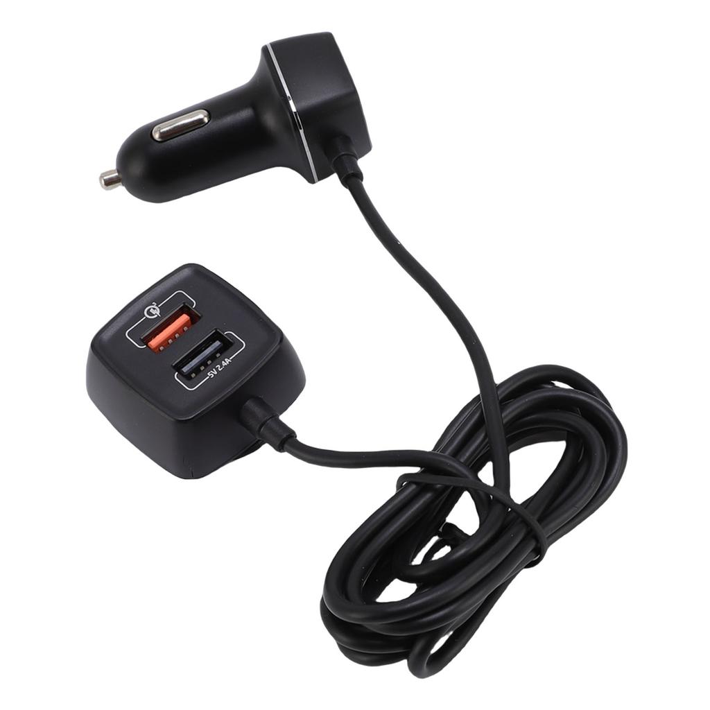 Fast Charging USB Car Charger 60W 4 Port QC3.0 Multifunctional for Phone Front Rear Seat