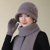 Knitted Elderly Hat With Double Layer Warmth For Seniors Winter Use