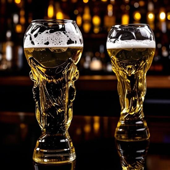 Verre à bière en forme de trophée Grande capacité Coupe du champion pour les fans de sport Mug à boire original pour fête Bar Cadeau unique pour les passionnés de football