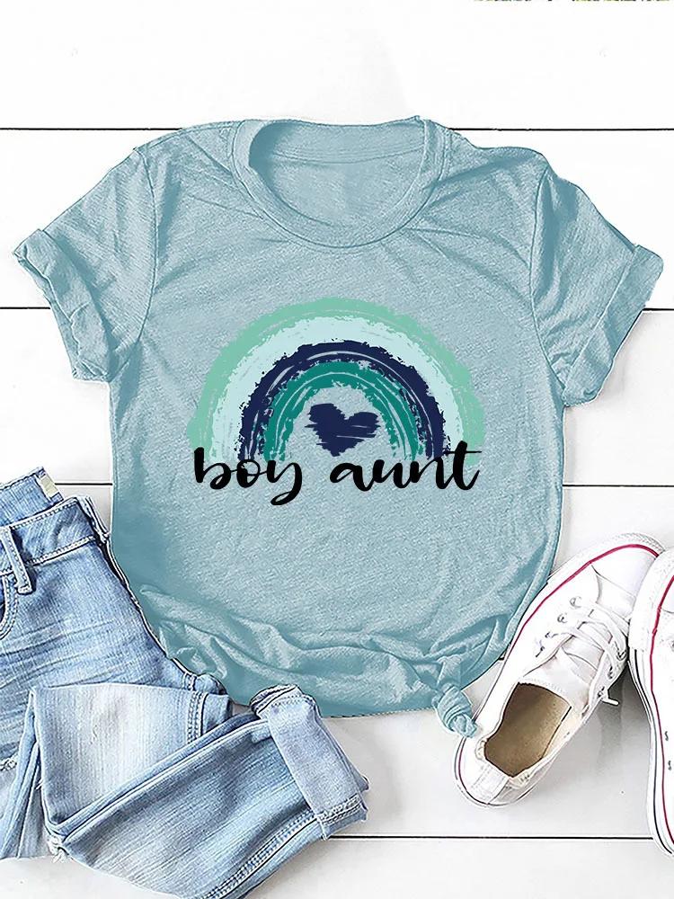 

МАЛЬЧИК ТЕТЯ Принт Кривой Женская Футболка Короткий Рукав Круглый Вырез Свободная Женская Футболка Женская Футболка Топы Camisetas Mujer XXXL небесно-голубой